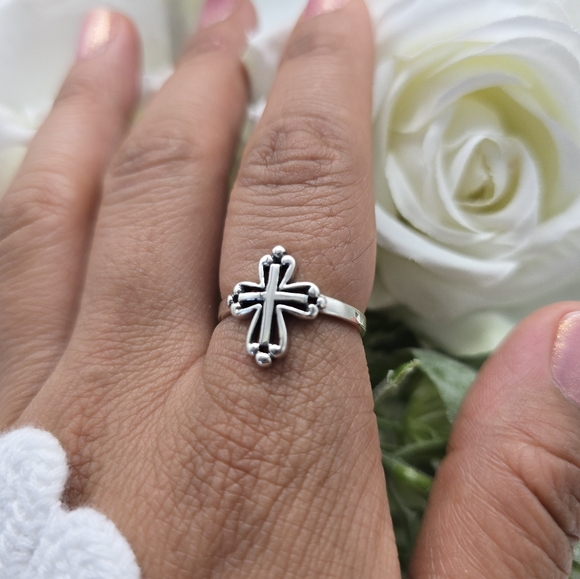 COPTIC CROSS STERLING SILVER RING - Picture 4 of 6